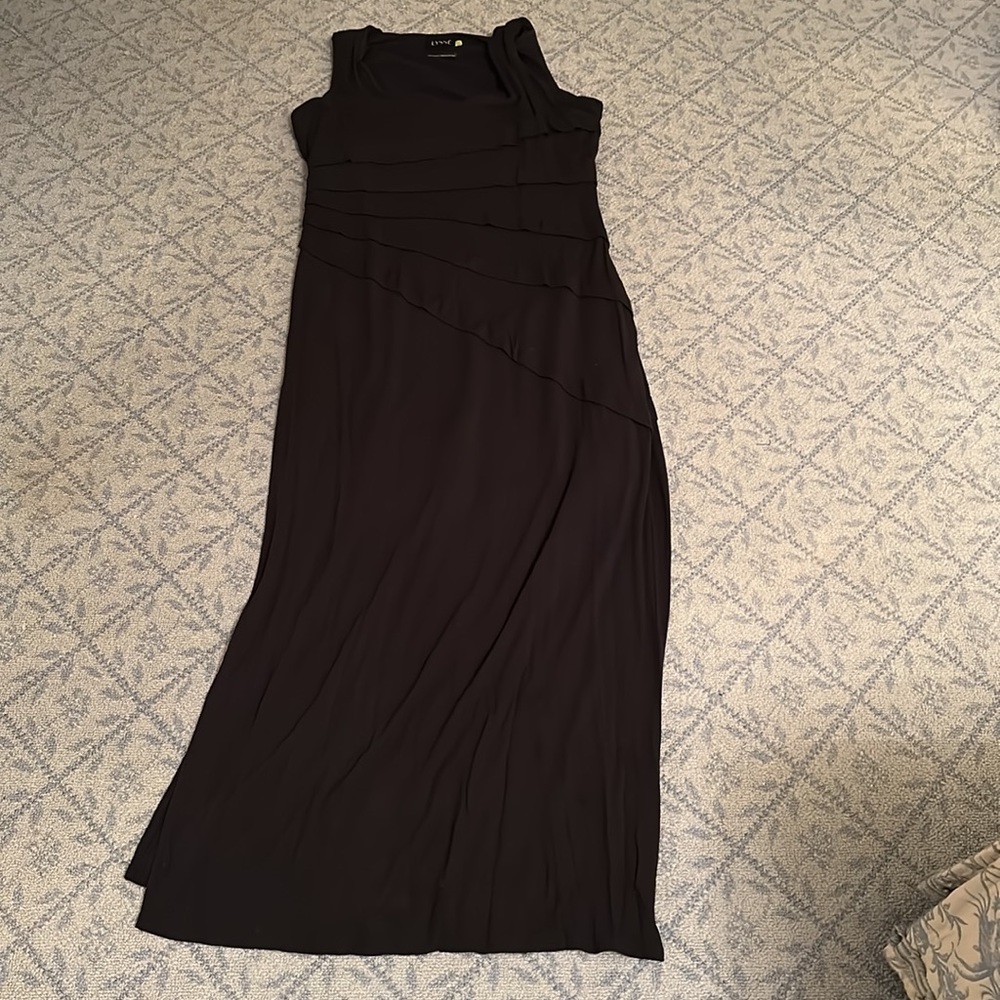 Lysse xl slimming black Jersey dress with full tight spanx type lining HOT